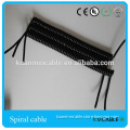 Flat spring cord cable with 2 pin plug
